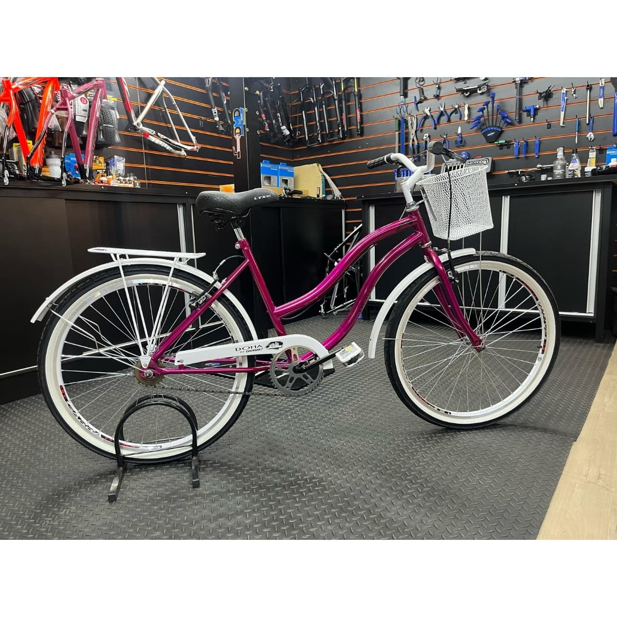 Bicicleta Aro 26 Doha Contra Pedal Rosa Branco