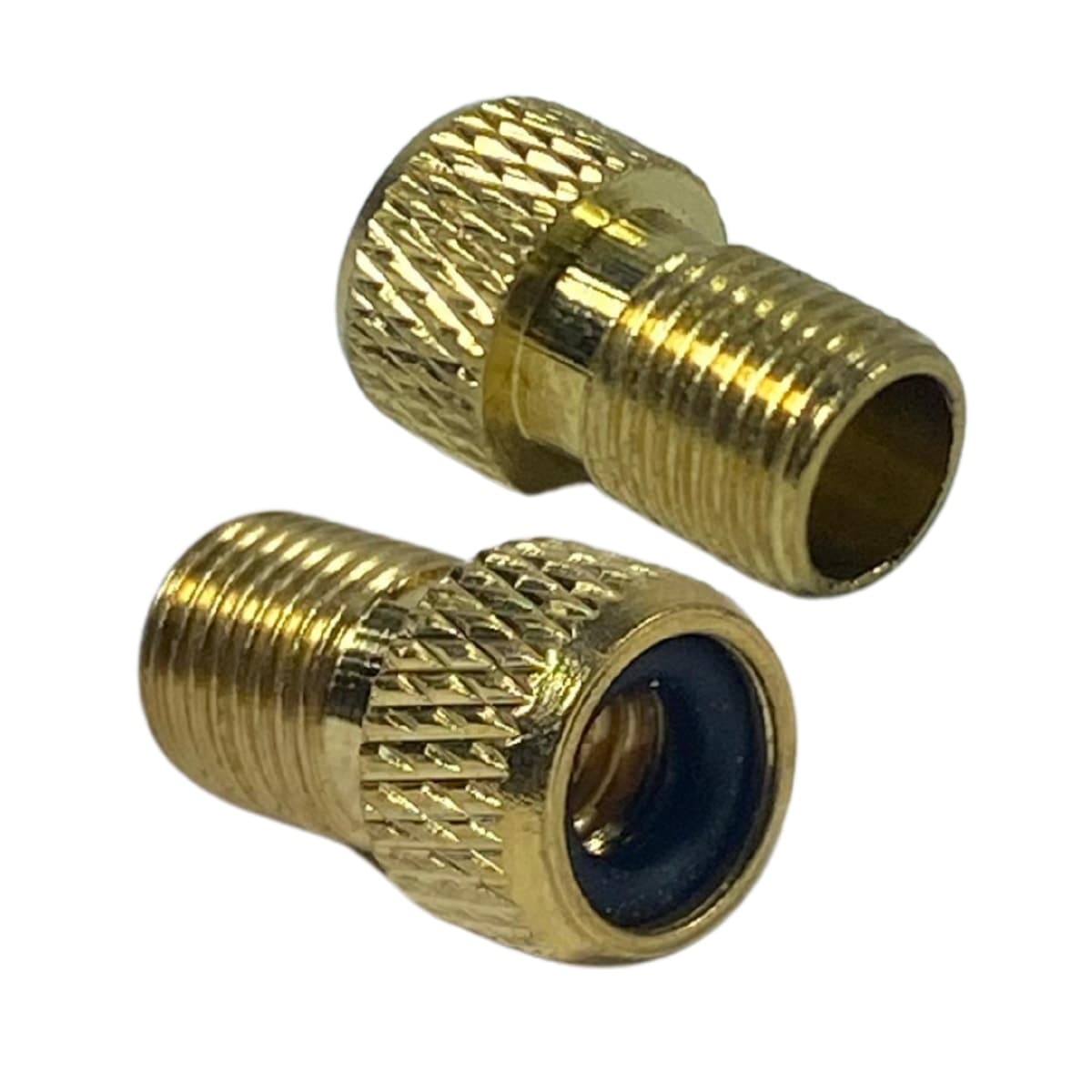 Adaptador Válvula Presta Nitrus Alumínio Schrader Dourado ( 2 Unidades )
