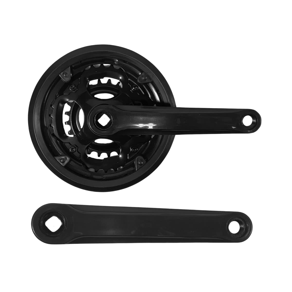 Pedivela Aço Triplo Garra7 24/34/42D Preto 170mm Protetor