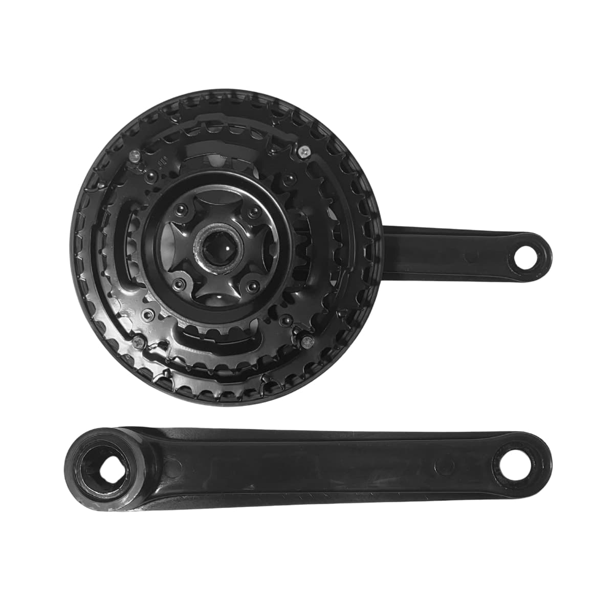 Pedivela Aço Triplo Garra7 24/34/42D Preto 170mm Protetor