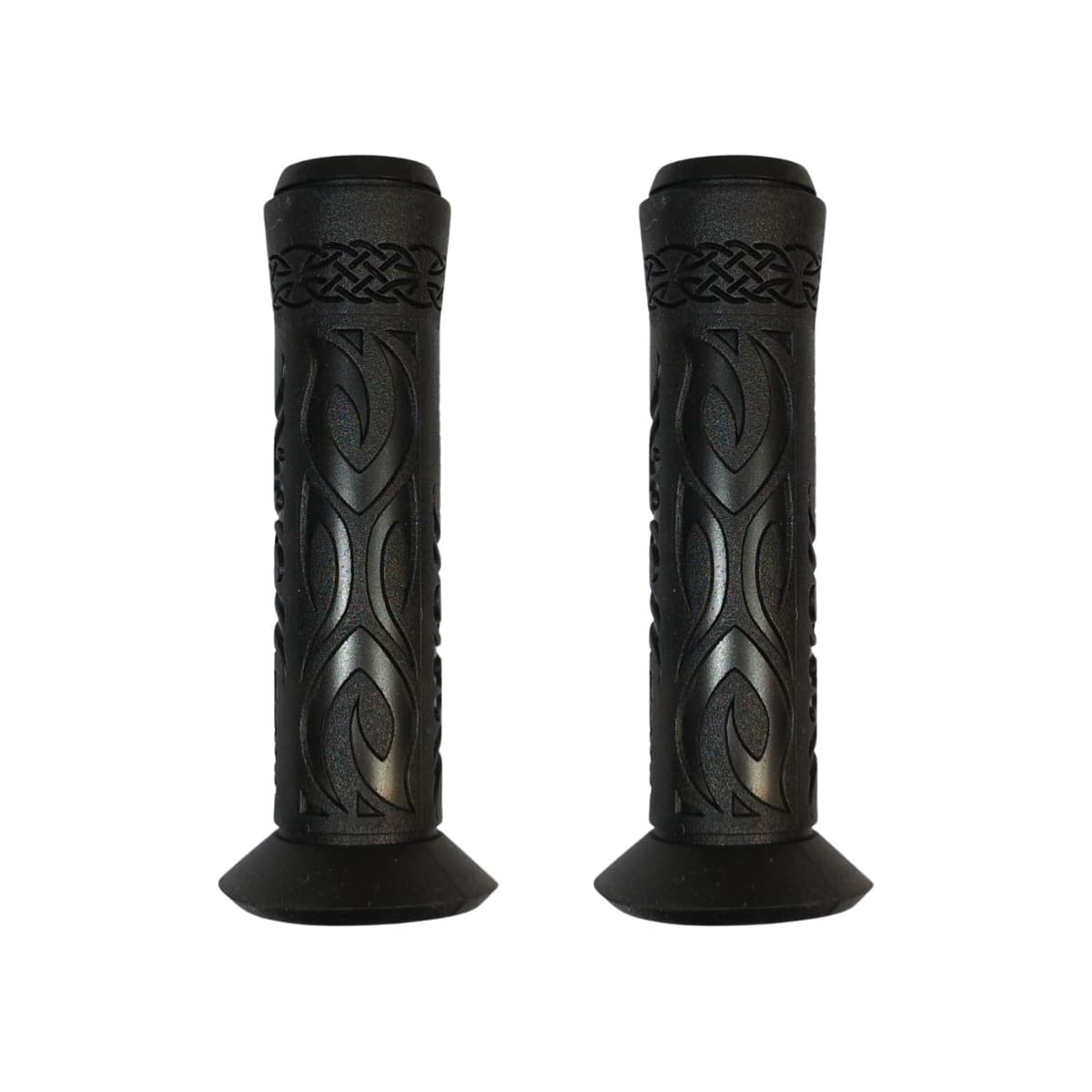 Manopla Bike Wester Tribal Preto Borracha 130mm