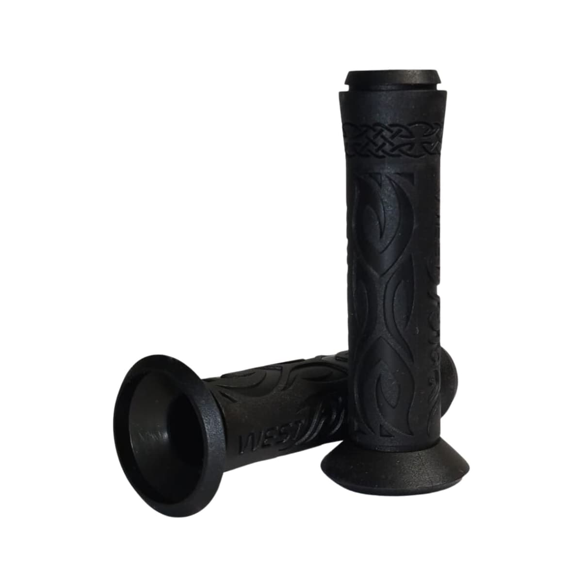 Manopla Bike Wester Tribal Preto Borracha 130mm