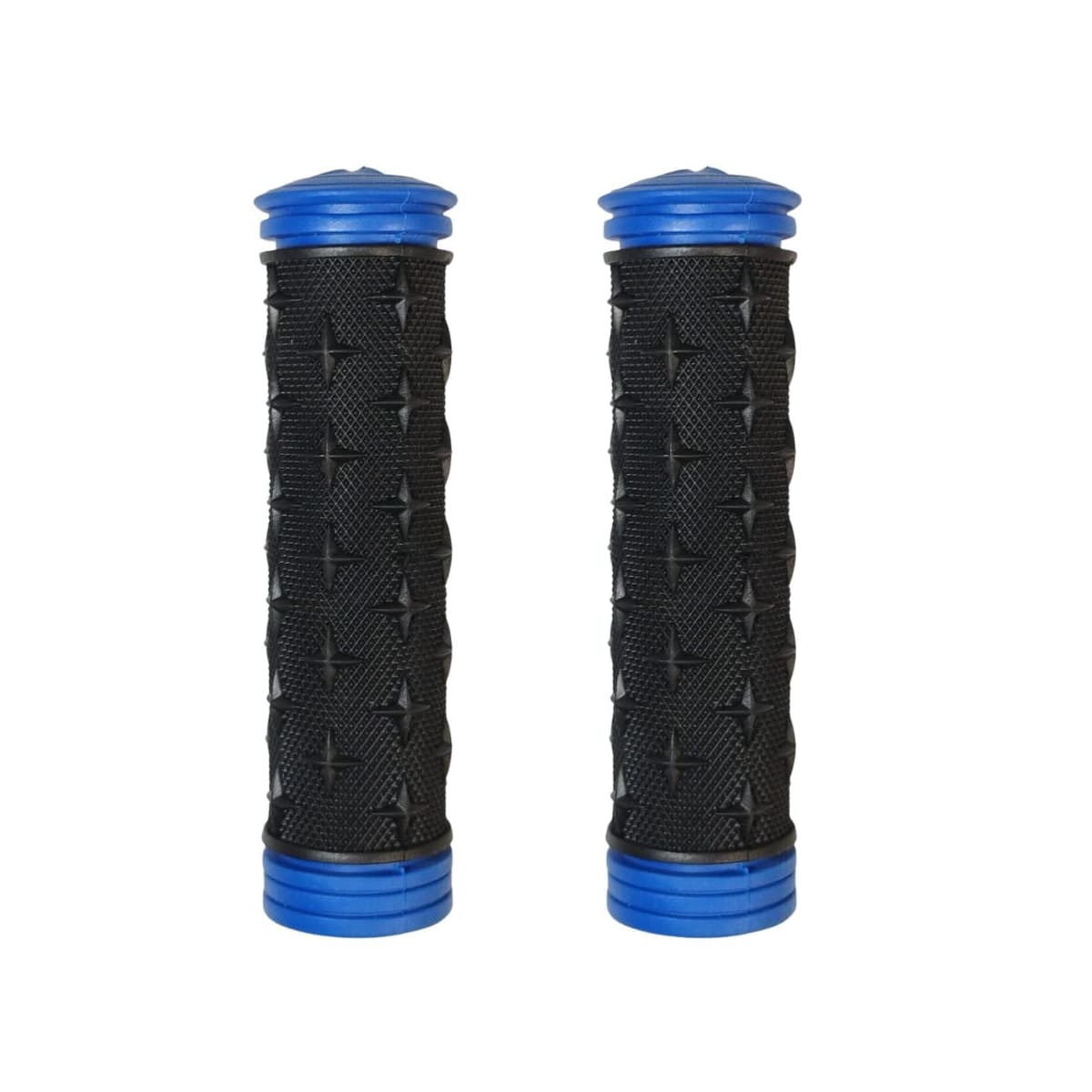 Manopla Bike Saiguan T.Schuim Preto e Azul Borracha 110mm