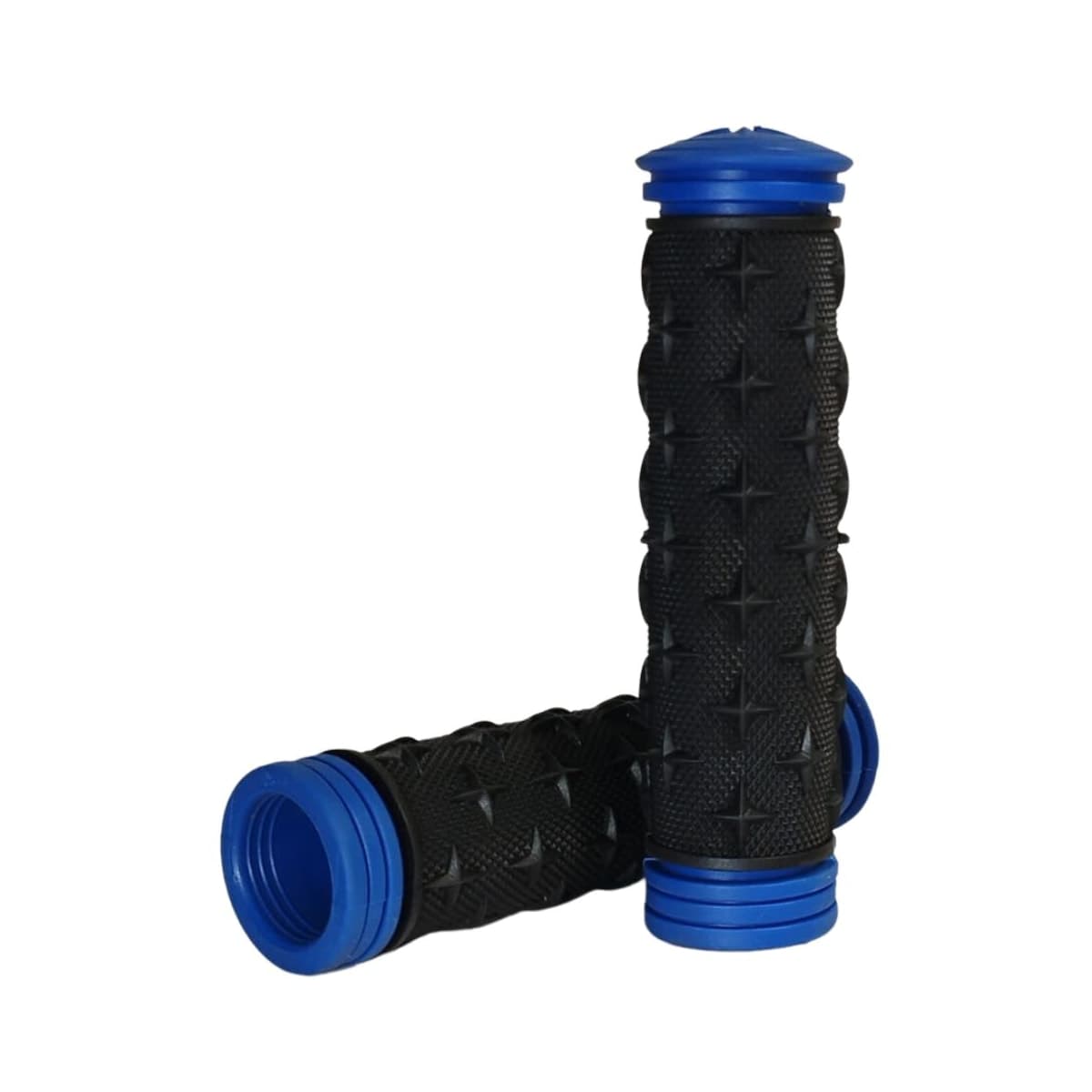 Manopla Bike Saiguan T.Schuim Preto e Azul Borracha 110mm
