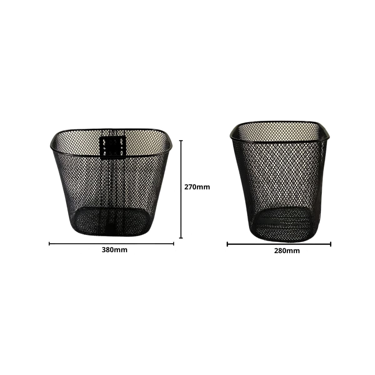 Cesta de Bicicleta Grande Aro 26 Importado Aço Preto