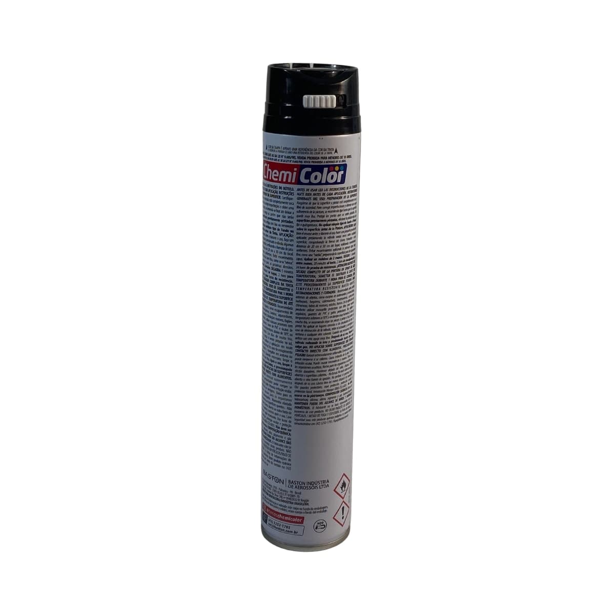 Tinta Spray Cheimicolor Alta Temperatura Preto Fosco 250ML