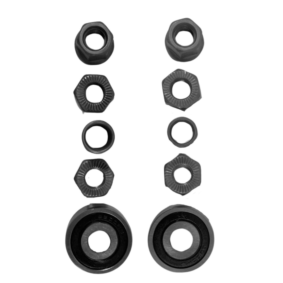 Eixo Traseiro Importado 175mm Aço Preto Espaçador Grosso 3/8