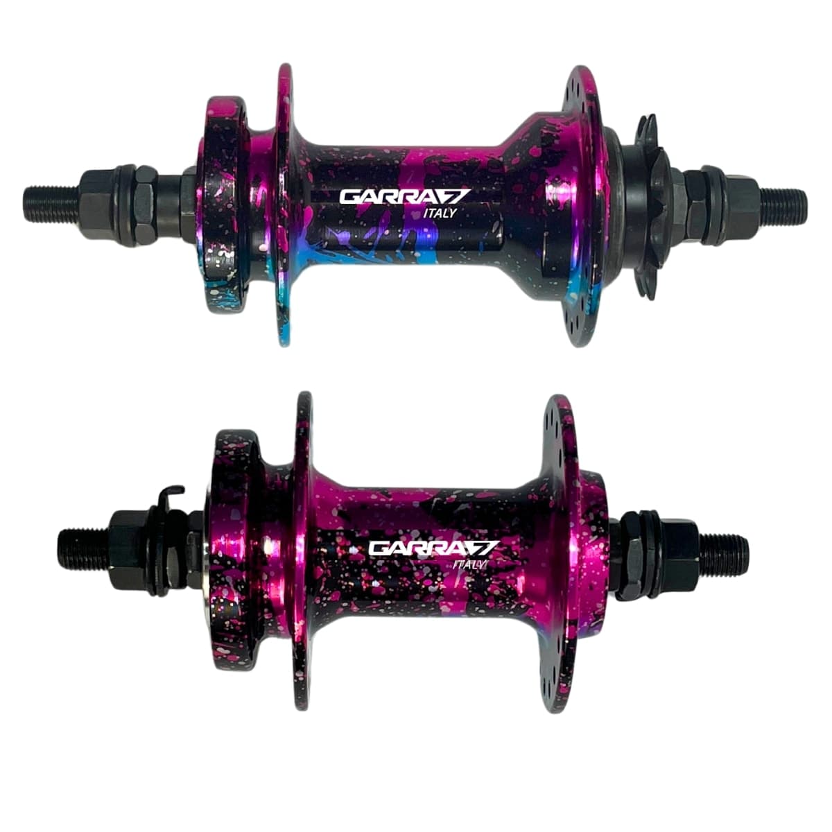 Cubo Alumínio Garra7 Italy Rosca 36 Furos Rainbow com Cog