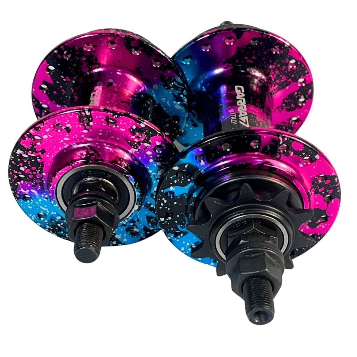 Cubo Alumínio Garra7 Italy Rosca 36 Furos Rainbow com Cog