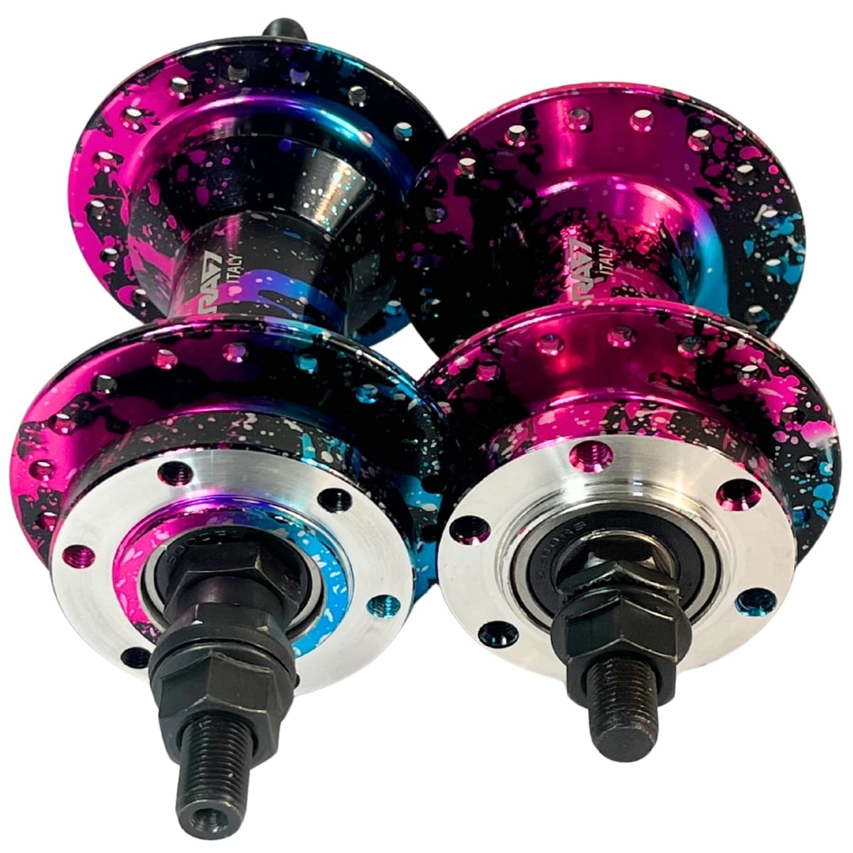 Cubo Alumínio Garra7 Italy Rosca 36 Furos Rainbow com Cog