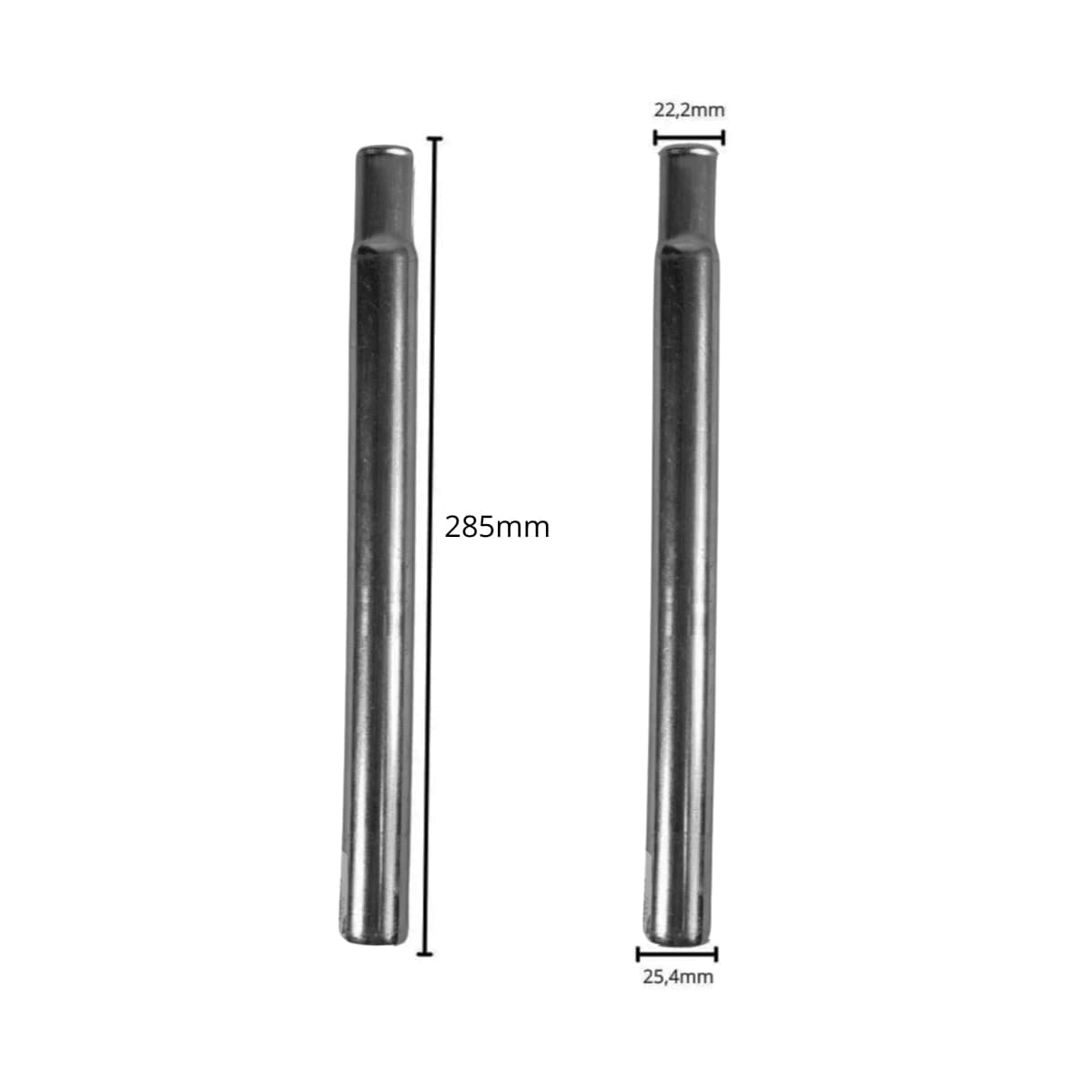 Canote de Selim AMR Aço 25,4mm X 285mm Conificado Cromado