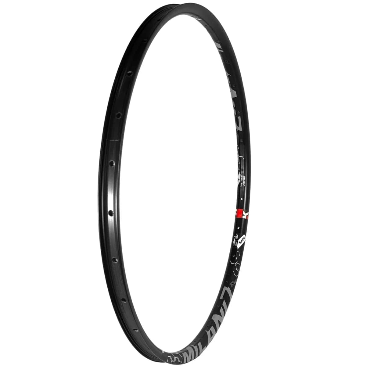 Aro 29 MTB Alumínio Aero Kapa Milano Preto Fosco Disco 36 Furos Tubeless