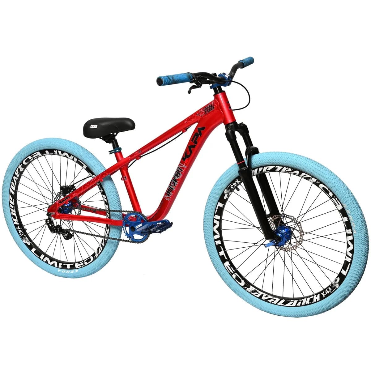 Bicicleta Kapa Mil Grau Aro 26 Freeride Single Speed Vermelho e Azul