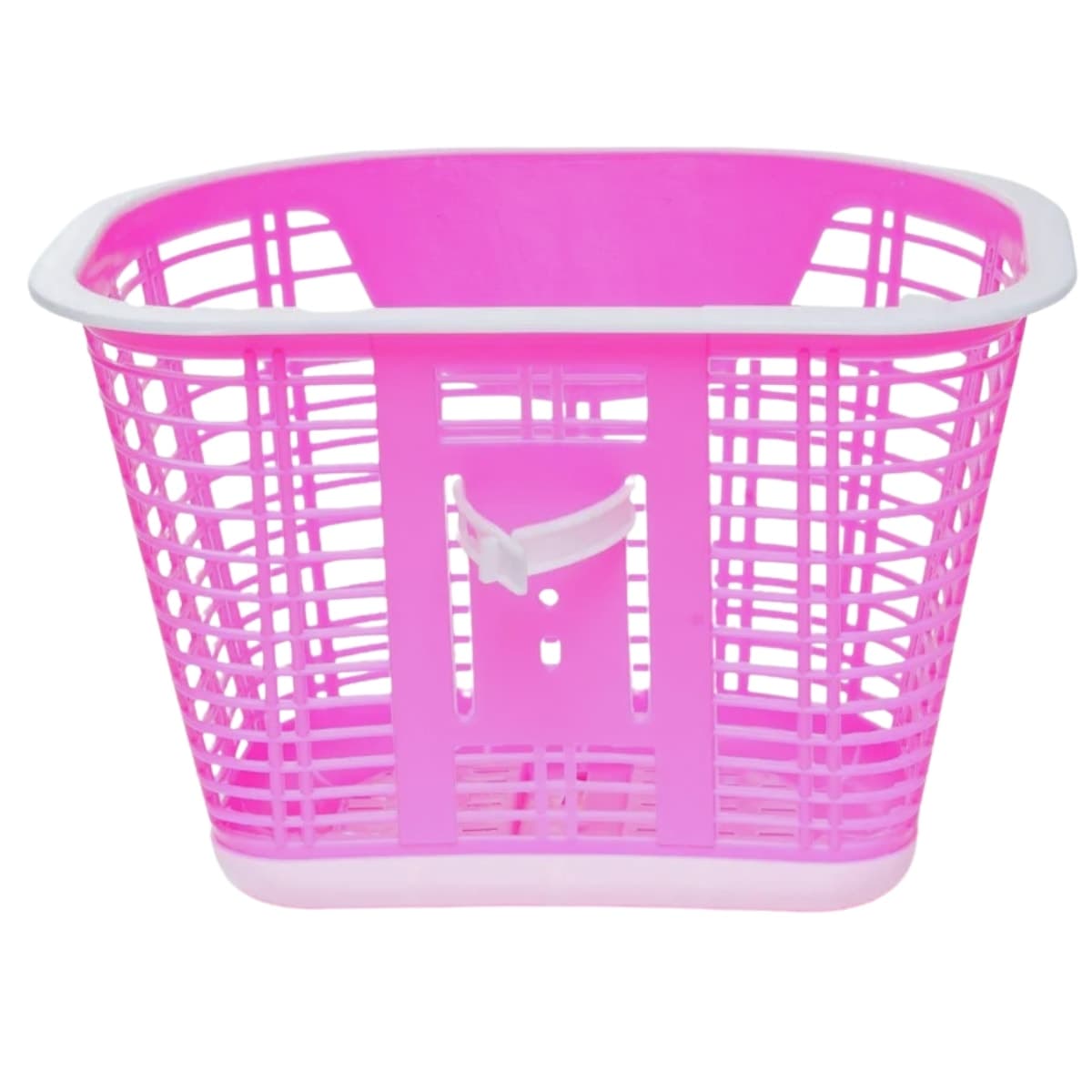 Cesta de Bicicleta Aro 20 Importado Nylon Rosa e Branco