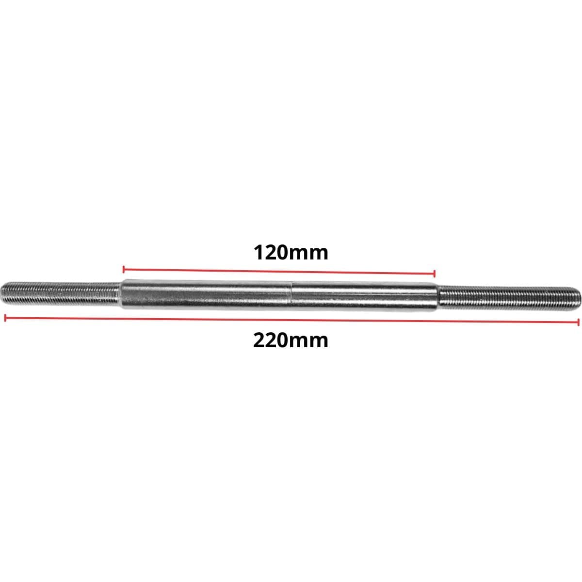 Eixo Traseiro Cubo K7 Nek 220mm Aço Zincado Grosso 3/8