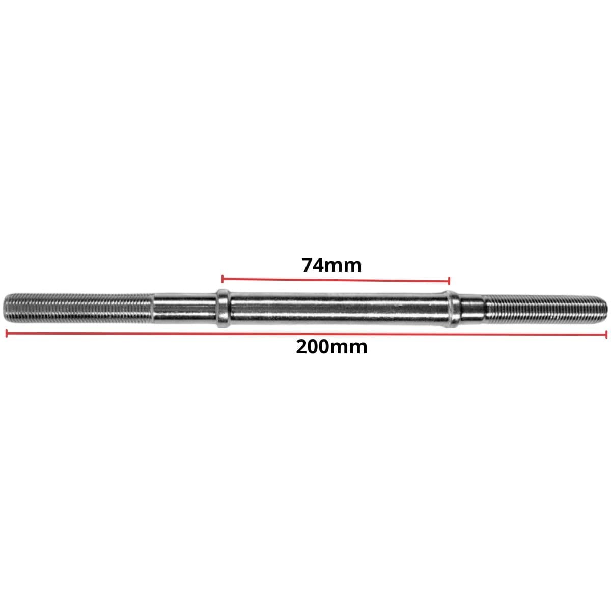 Eixo Traseiro Nek 185mm Aço Zincado Grosso 3/8 Com Batente