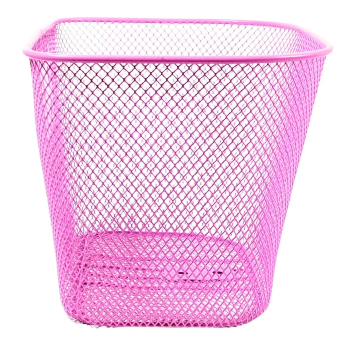 Cesta Bicicleta Aro 26 Importado Aço Oval Rosa
