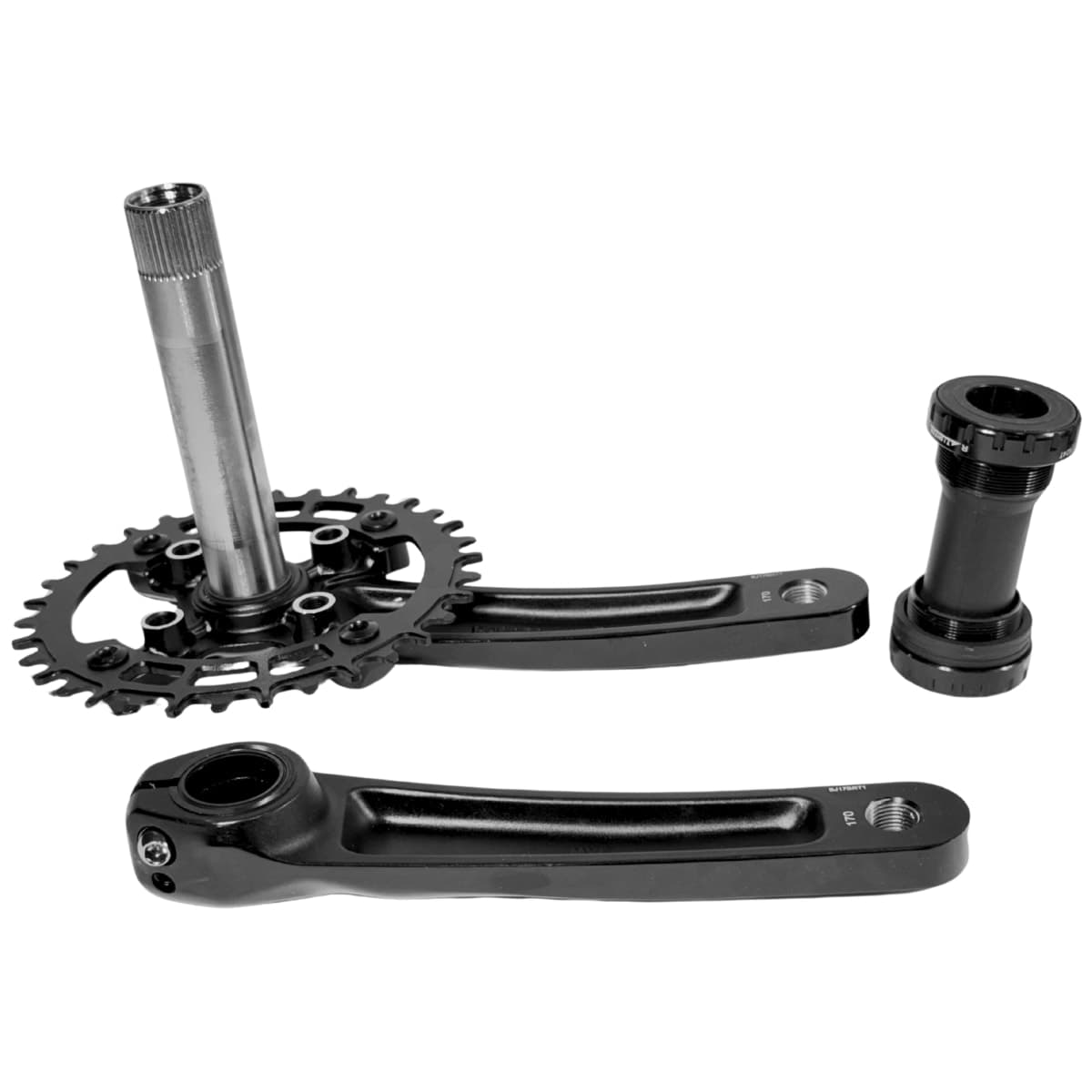 Pedivela Alumínio Single Kapa XT 34 Dentes Preto 170mm