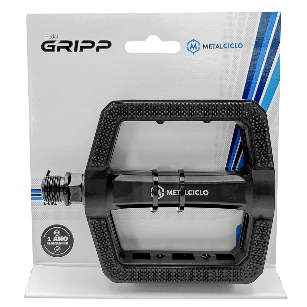 Pedal Bike Metalciclo Gripp Inglês 9/16 Alumínio Preto