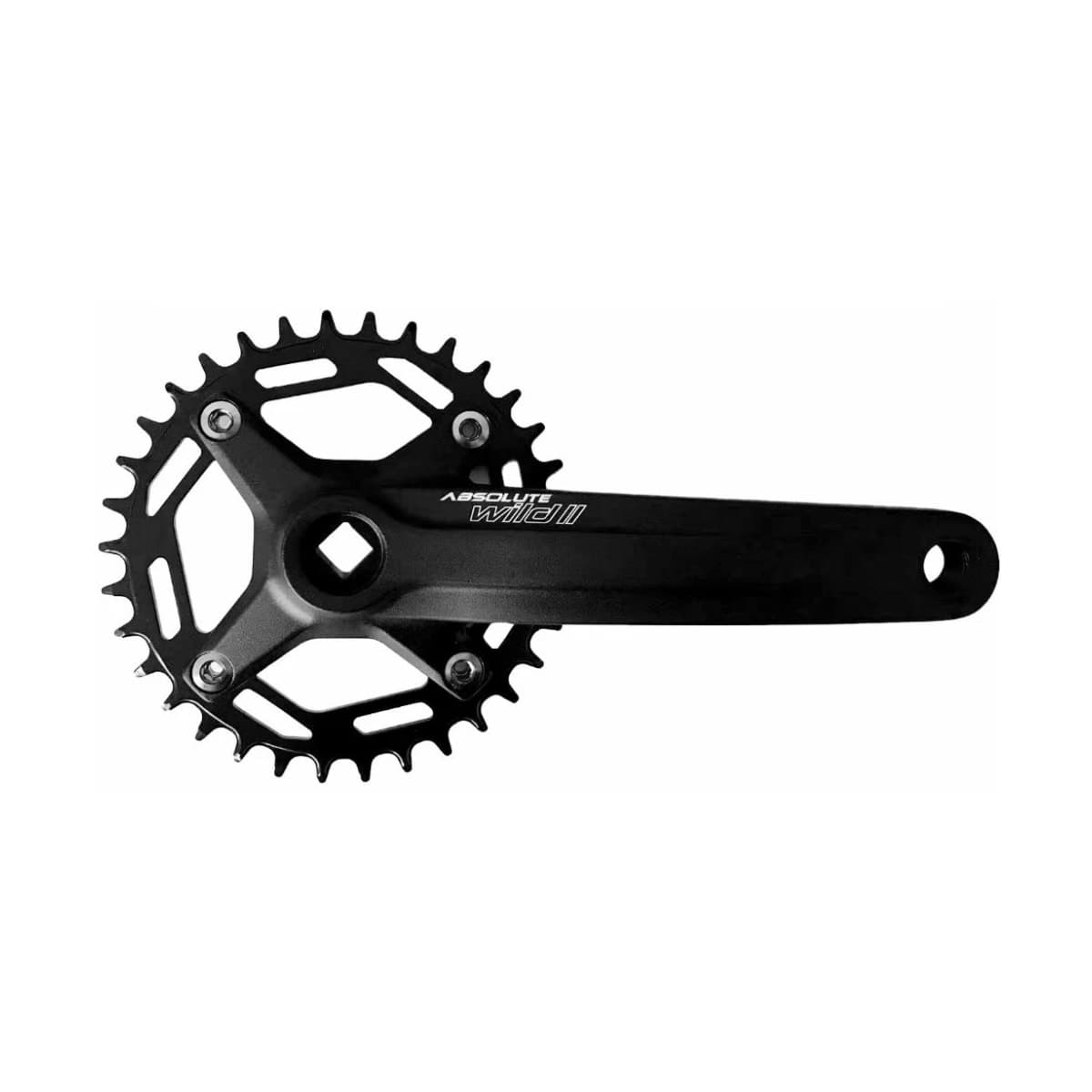 Pedivela Alumínio Single Absolute Wild II 34 Dentes Preto 175mm