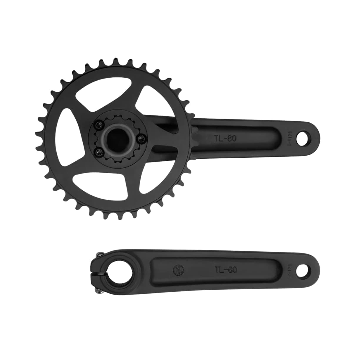 Pedivela Alumínio Single GTA RX 34 Dentes Preto 175mm
