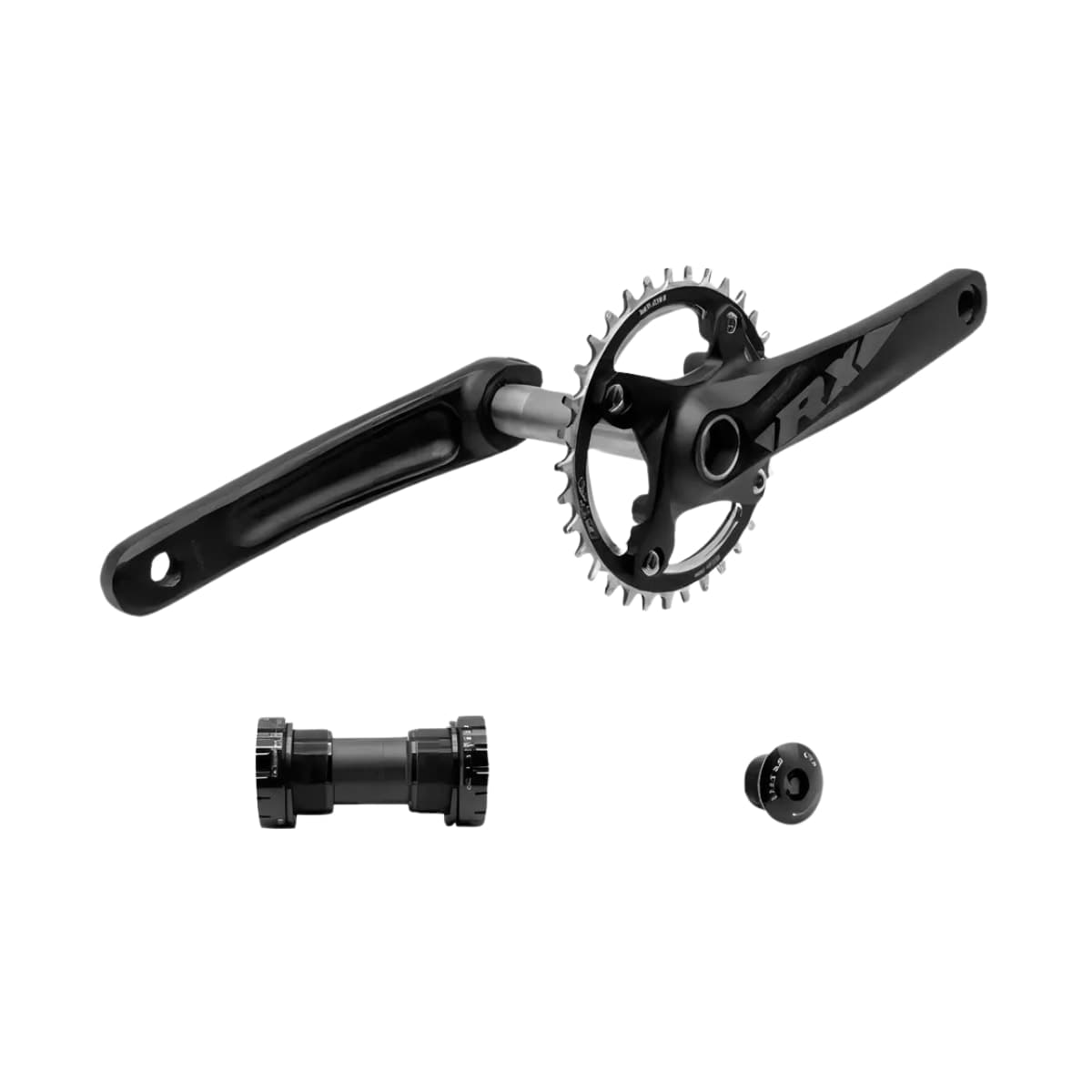 Pedivela Alumínio Single GTA RX 34 Dentes Preto 175mm