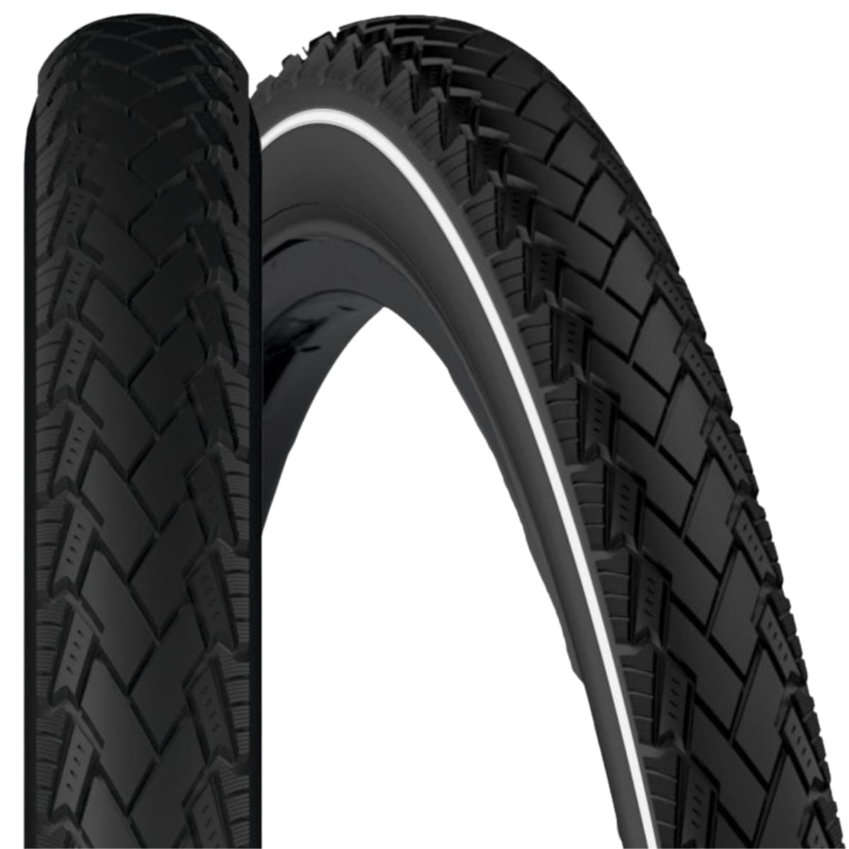 Pneu 700x38C Paco City Max Preto Faixa Refletiva
