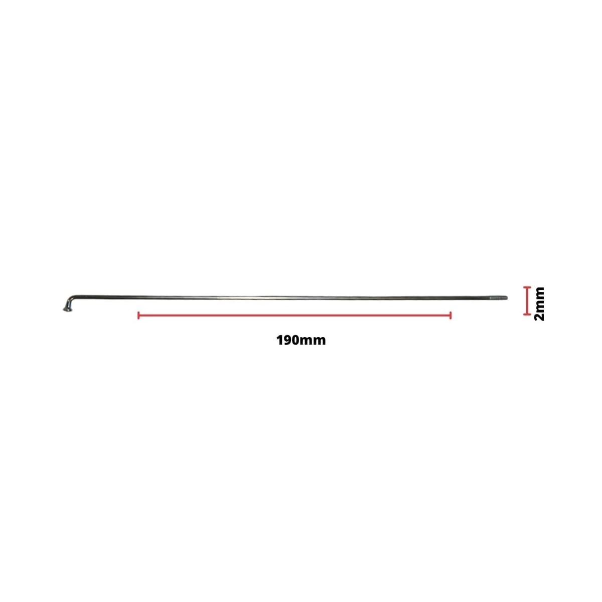 Raio Fino 190x2,00mm Aço Importado Comum Zincado Groza