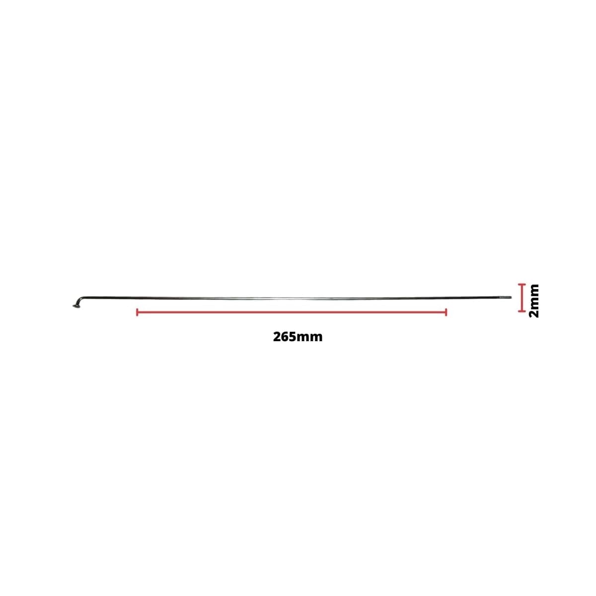Raio Fino 265x2,00mm Aço Importado Comum Zincado Groza