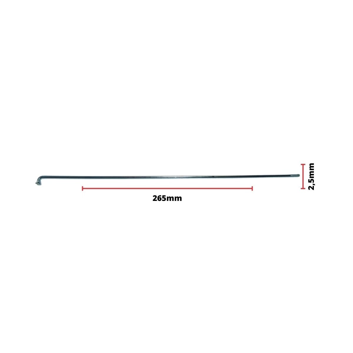 Raio Grosso 265x2,5mm Aço Importado Comum Zincado Groza