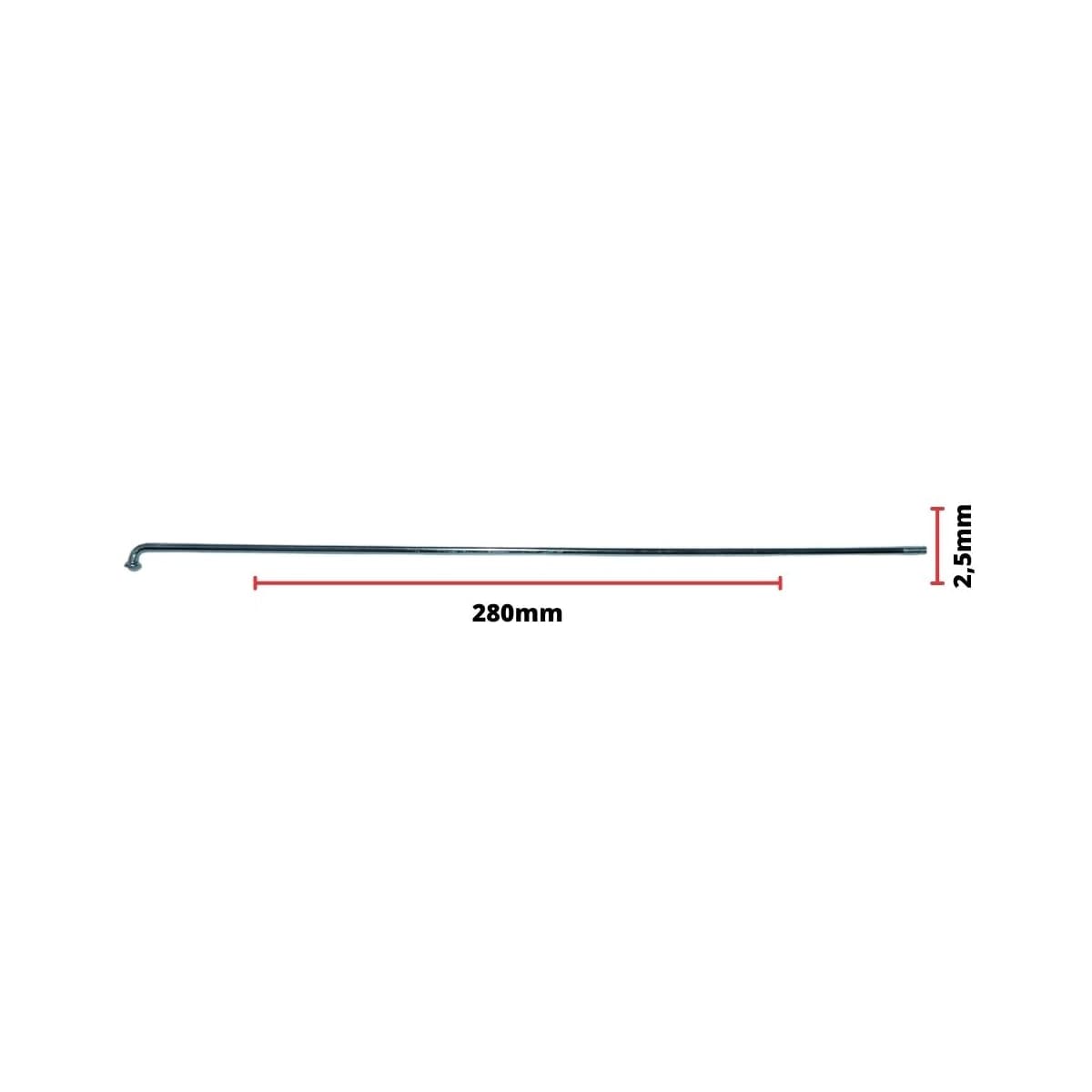 Raio Grosso 280x2,5mm Aço Importado Comum Zincado Groza