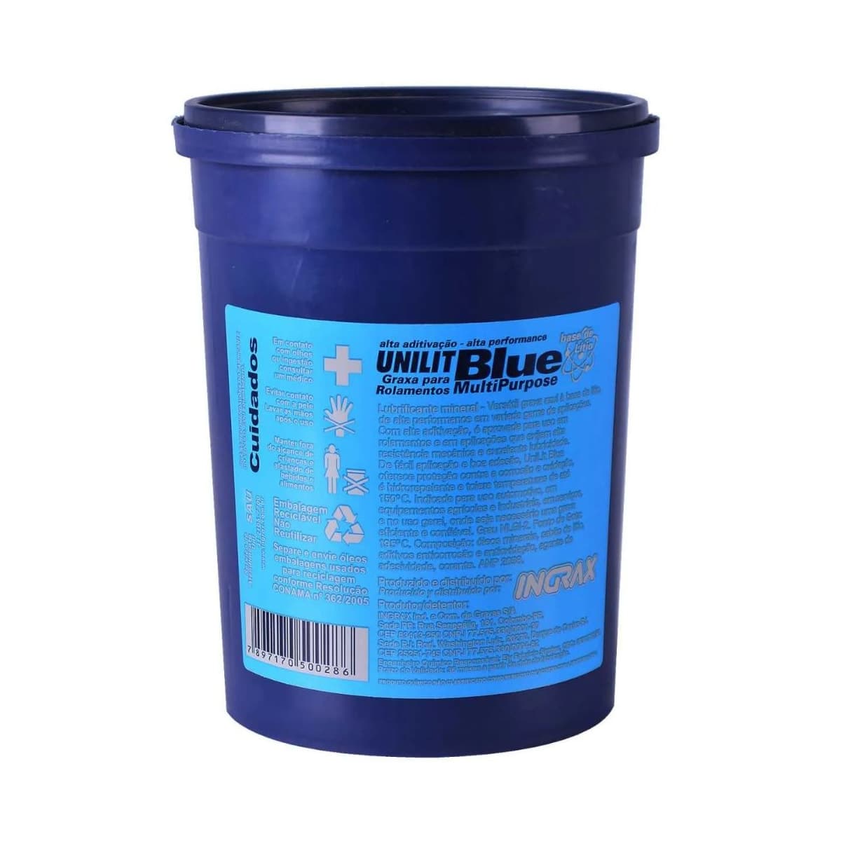 Graxa Azul Rolamentos e Mancais Unilit Blue-2 1Kg Ingrax