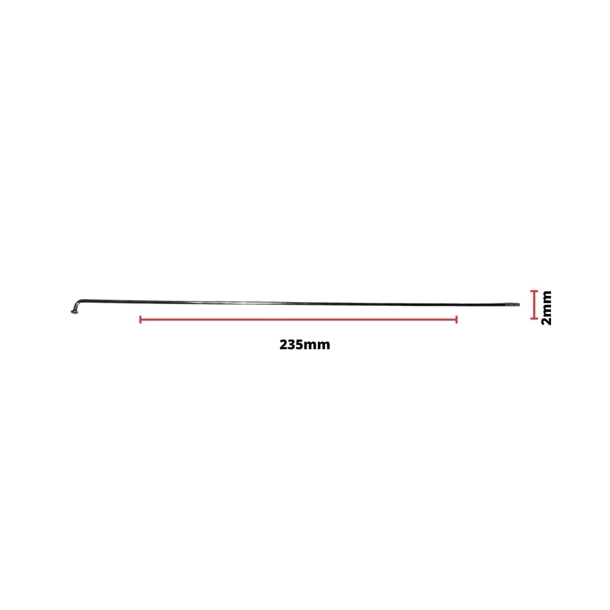 Raio Fino 235x2,00mm Aço Importado Comum Zincado Groza