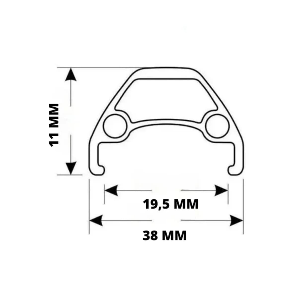 Aro 26 BC Aço Comum WG Passeio Cromado Com Fundo Azul 36 F
