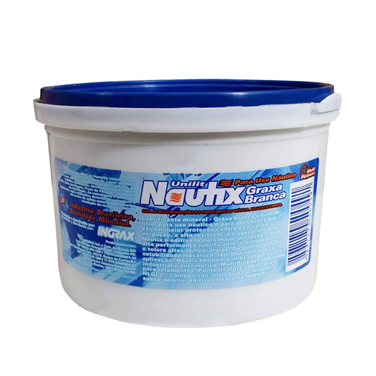 Graxa Branca Ingrax Unilit Nautix Multipurpose Base de Lítio 500g