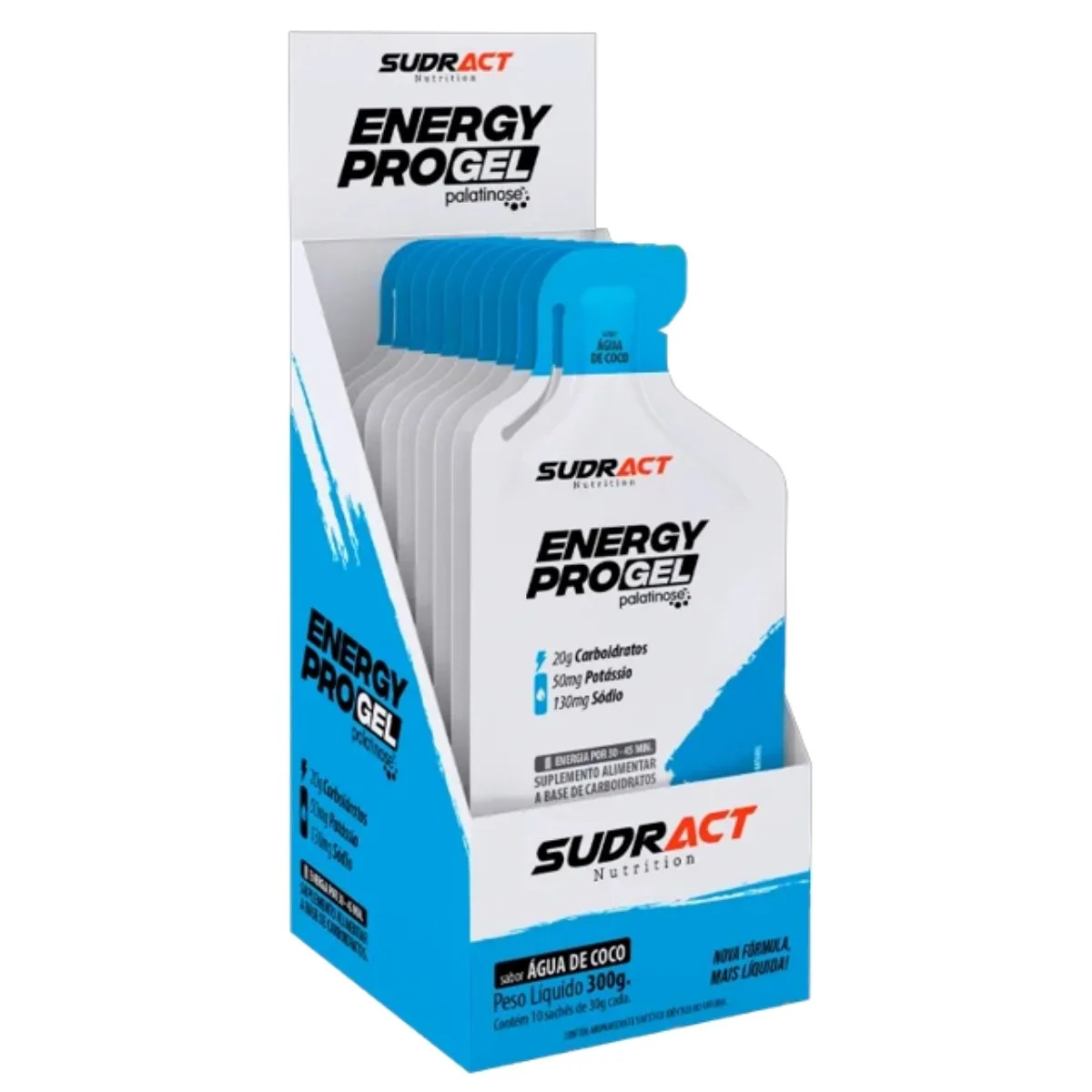 Suplemento Sudract Energy Pro Gel Água Coco ( 10 Unidades )
