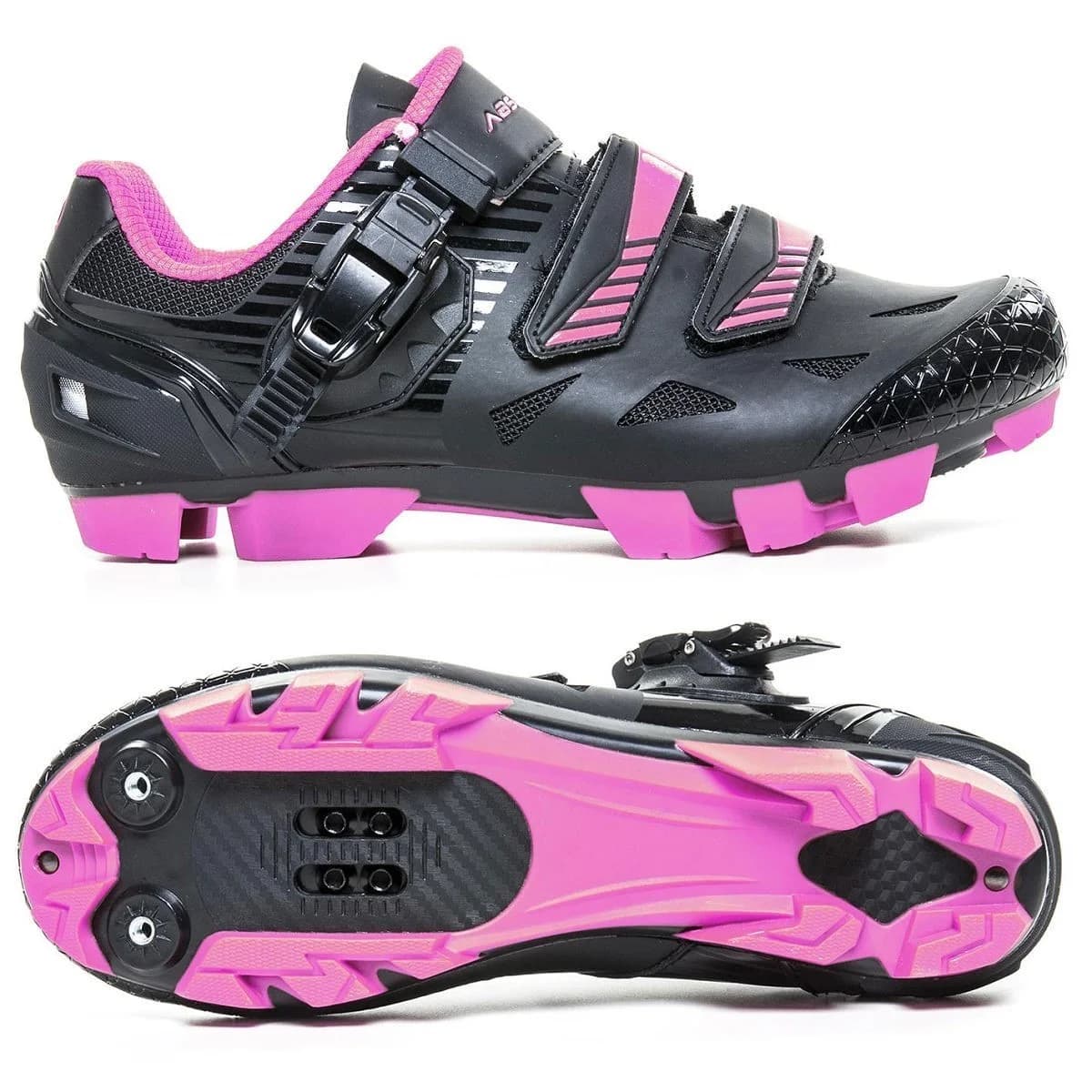 Sapatilha Absolute MTB Luna Catraca Tamanho 38 Preto e Rosa