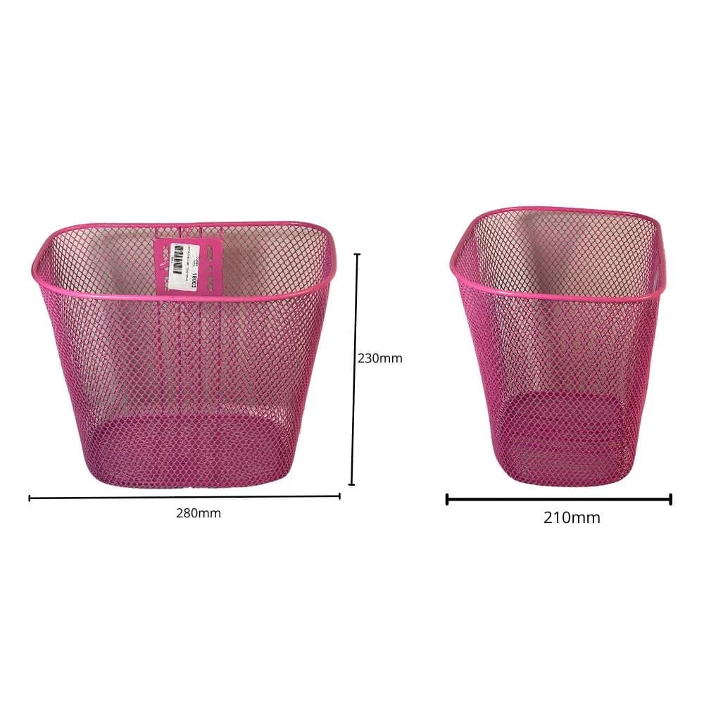 Cesta de Bicicleta Aro 20 Logan Aço Rosa