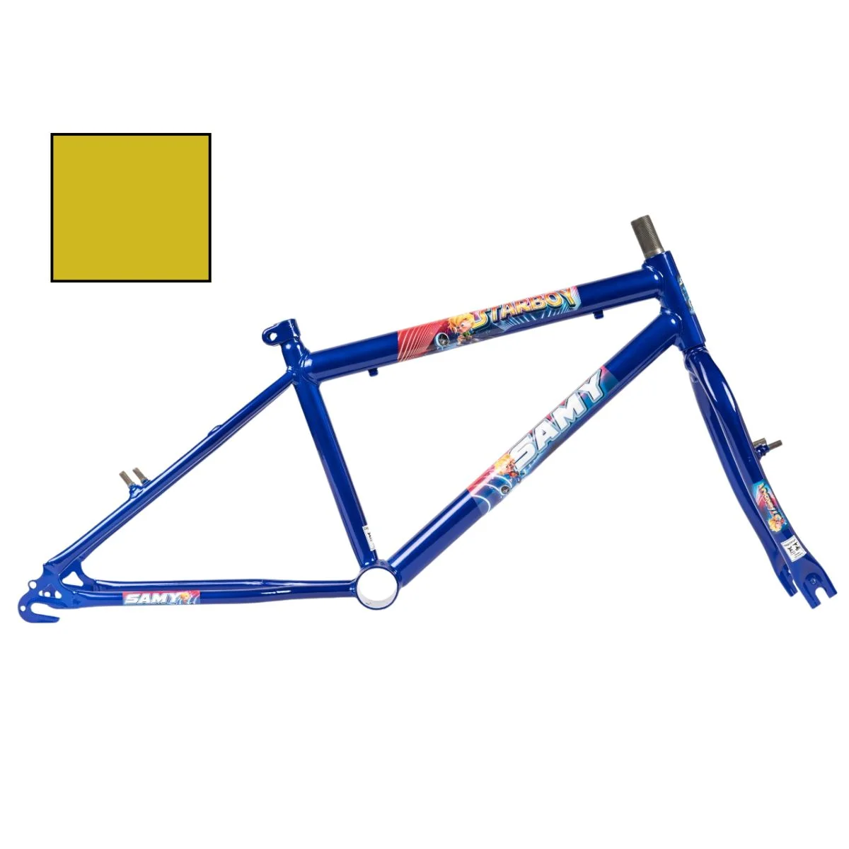 Quadro de Bicicleta 20 Samy Starboy Amarelo Com Garfo