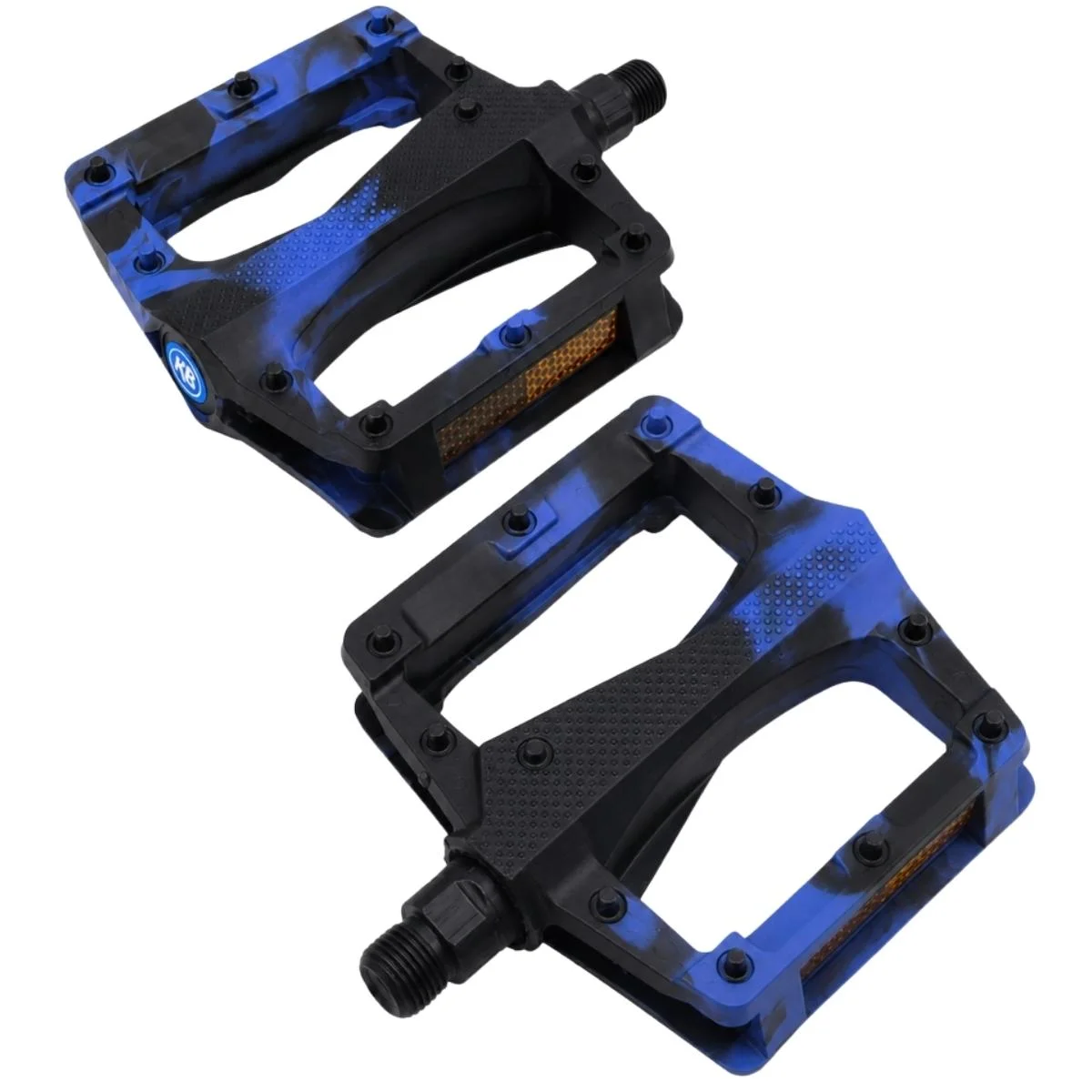 Pedal Bike Inviktus Plataforma Inglês 9/16 Nylon Preto e Azul