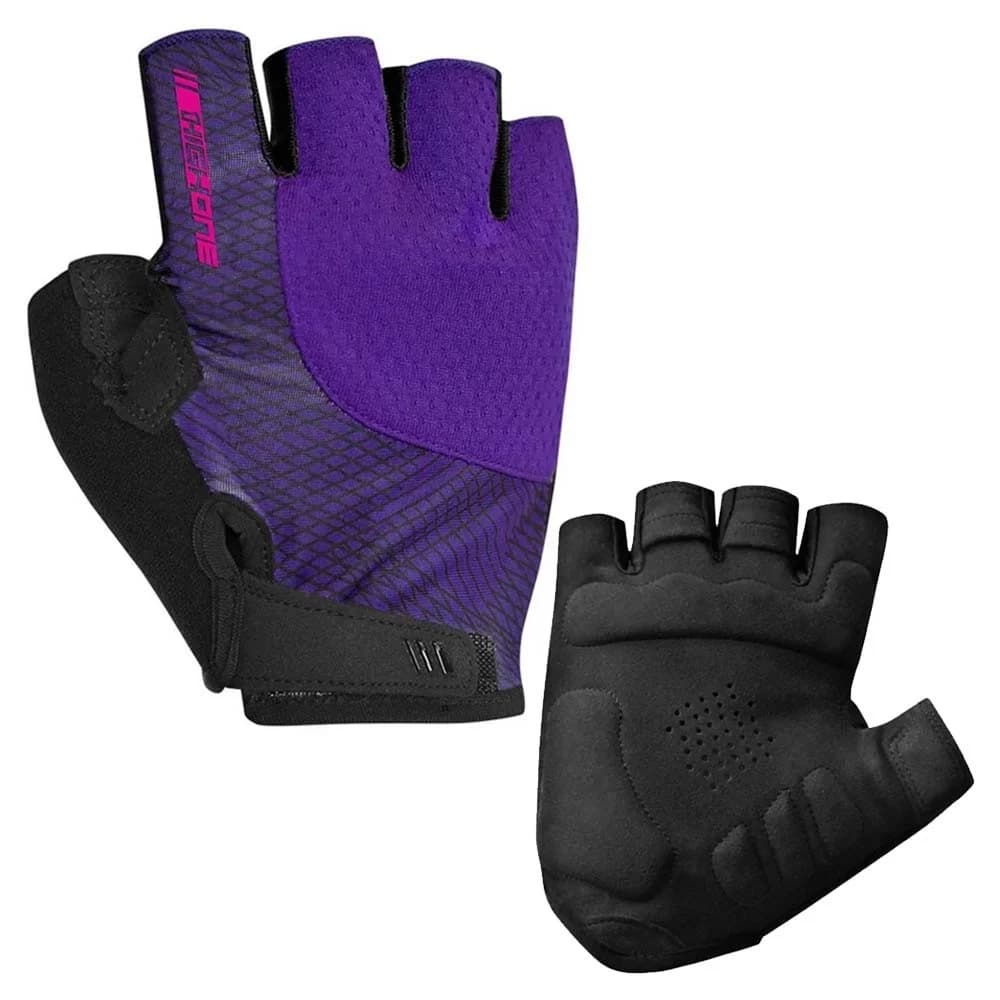 Luva Bike High One Dedo Vazado Preto e Roxo - G