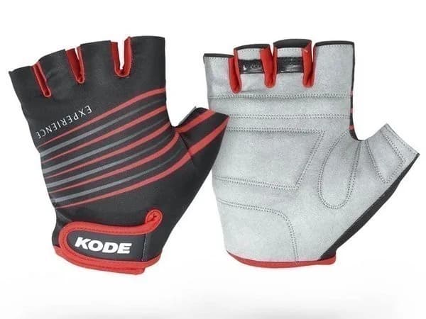 Luva Ciclismo Kode Experience MTB Speed - Preto e Vermelho - M