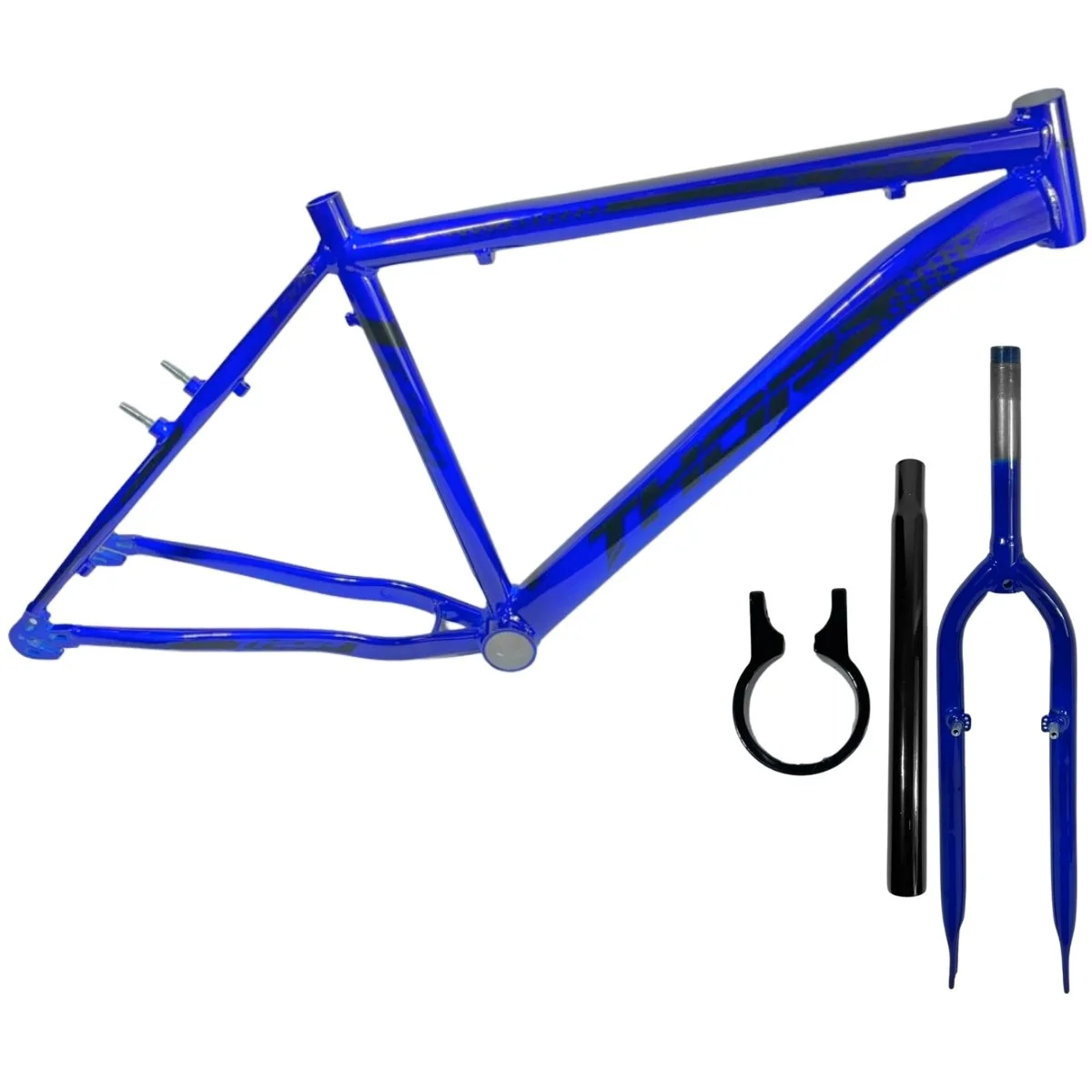 Quadro de Bicicleta 26 Thor T700 Azul Com Garfo