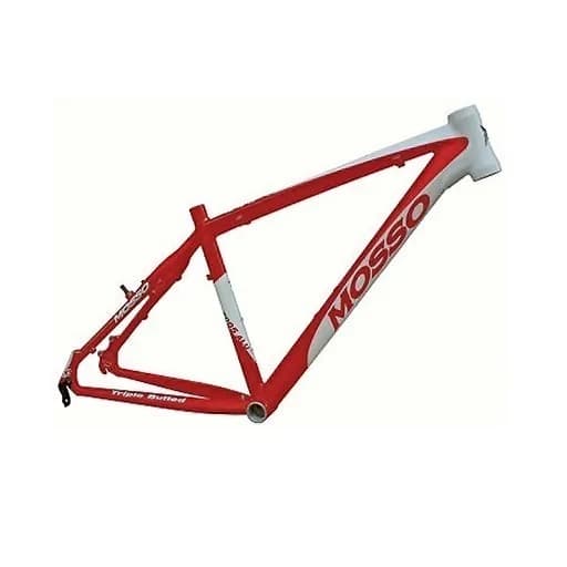 Quadro de Bicicleta 26 MTB Mosso Allure Tamanho 20 - Branco e Vermelho