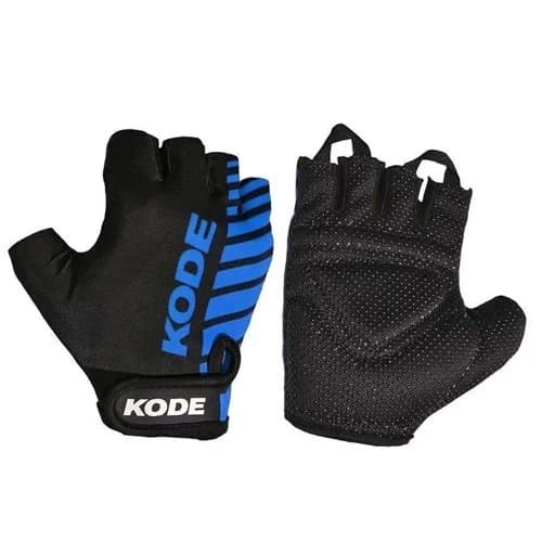 Luva Ciclismo Kode Stripes Preto e Turquesa - P