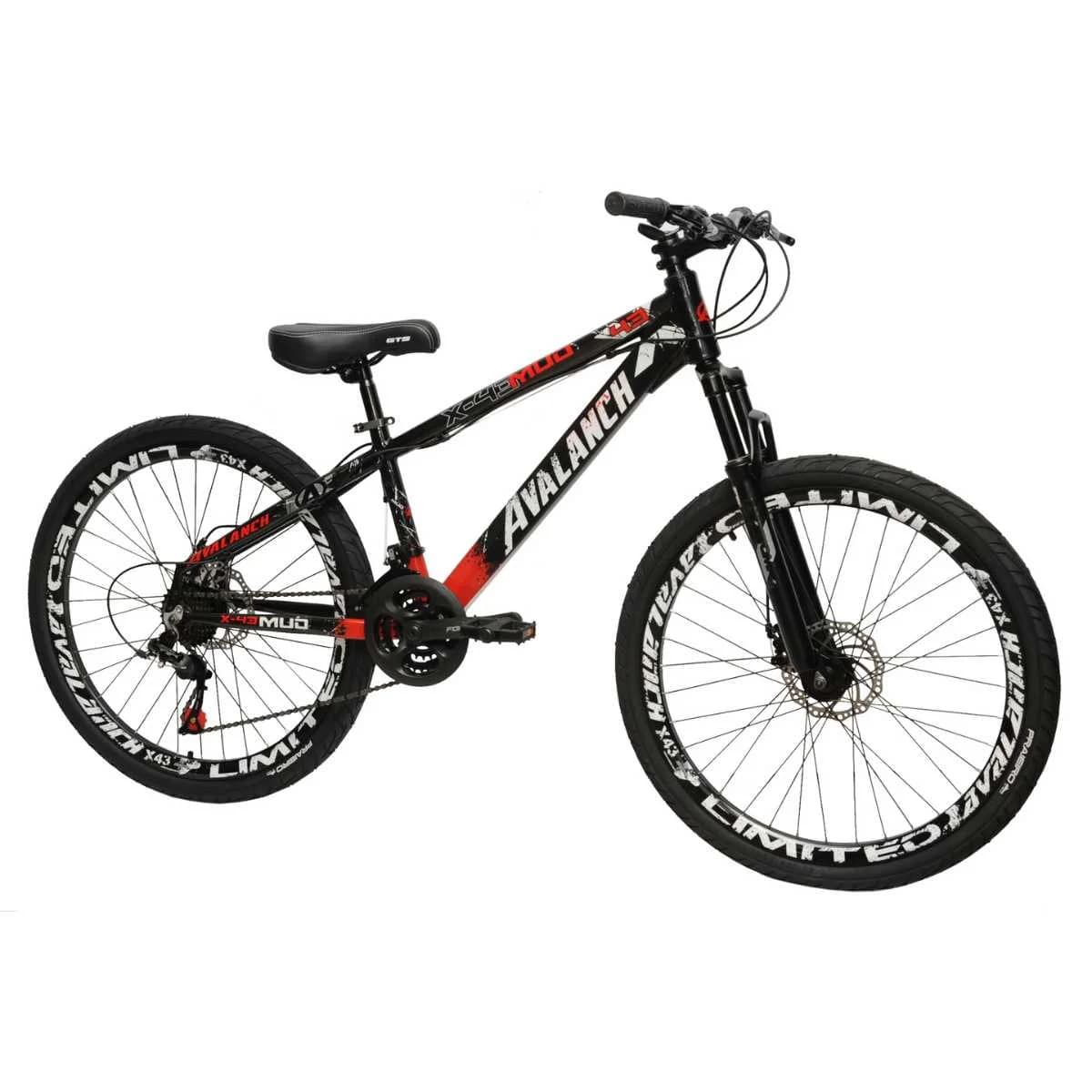 Bicicleta Aro 26 Avalanch Start 21v - Preto e Vermelho
