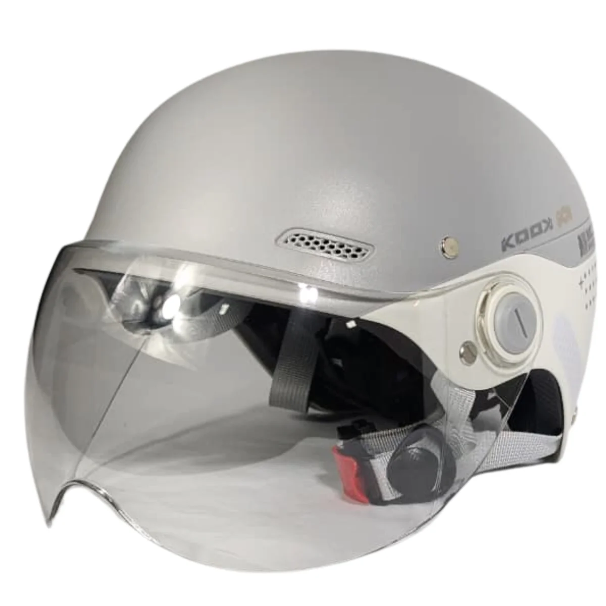Capacete Scooter Kook LTX 29 - Cinza e Branco