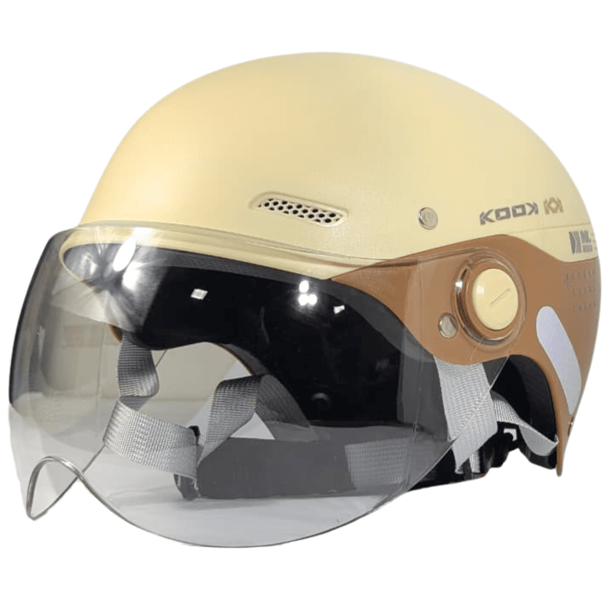 Capacete Scooter Kook LTX 29 - Bege e Marrom