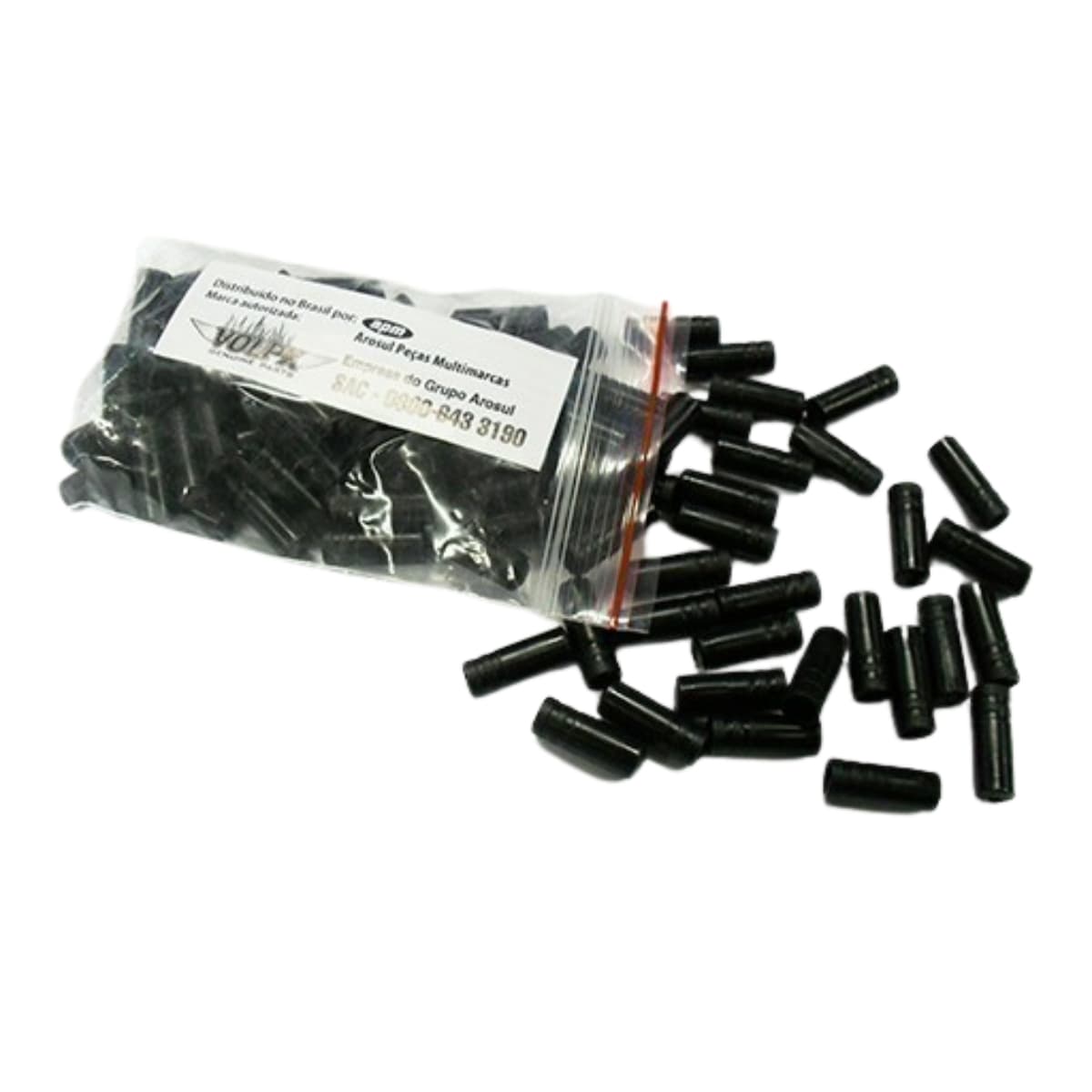 Terminal Conduíte Nylon 4mm Preto FG-107 - Pacote 100